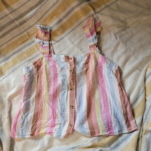 J. Crew striped button up tank